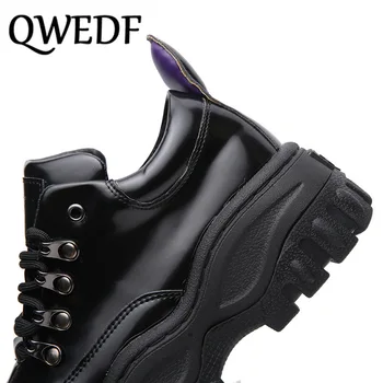 2019 Pantofi de toamnă Femeie Înaltă Platformă de Adidași Pantofi de sex Feminin, Casaul Adidași Negri Respirabil Zapatos Casual Mujer S8-52