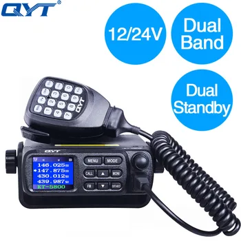 QYT KT-5800 12/24V 25W Mini Masina de Ham Radio VHF UHF Dual Band Quad-Standby Ecran Color Mobile de Emisie-recepție Camion KT 5800