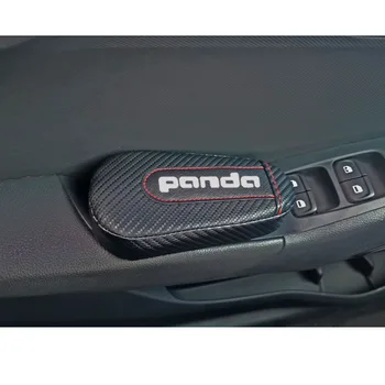 Styling auto pentru Fiat Panda 1 buc Fibra de Carbon, Piele Pernă Picior Genunchi Pad Pad-Cotiera Auto de Interior Accesorii