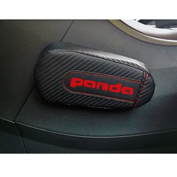 Styling auto pentru Fiat Panda 1 buc Fibra de Carbon, Piele Pernă Picior Genunchi Pad Pad-Cotiera Auto de Interior Accesorii
