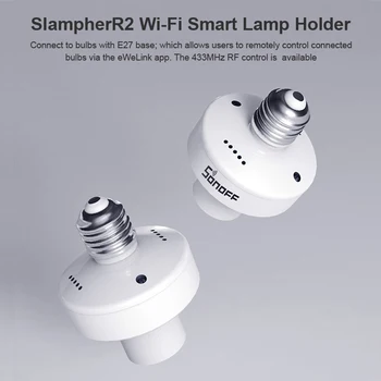 3PCS Sonoff Slampher R2 433MHz RF Inteligent WiFi Suport de Lumină E27 dulie Bec Comutator Wifi Smart Home pentru Alexa de Start Google