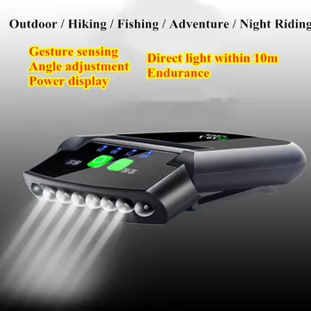 Mini LED Reîncărcabilă capac Corp de lumină Senzor de Mișcare Faruri USB rezistent la apa Lanterna Iluminat Exterior Pescuit Camping Plimbare