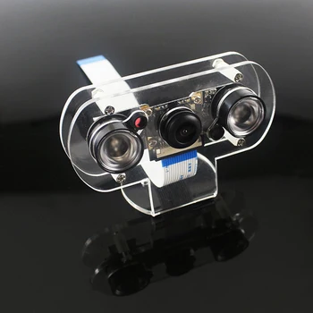 S ROBOT Raspberry Pi aparat de Fotografiat Viziune de Noapte 130° Fisheye Camera de 5MP Webcam + 2 Infraroșu IR LED + Acril Suport RPI127