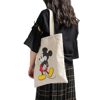 Disney autentic sac de panza pentru femei geanta de umar student ins vânt sac geantă de mână Japoneză mic sac de pânză sac de bumbac