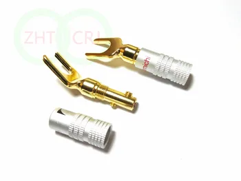 20buc Aur de 24K Placat cu Aur Șurub Spade Nakamichi Mufă Banană DE 4 mm Cablu
