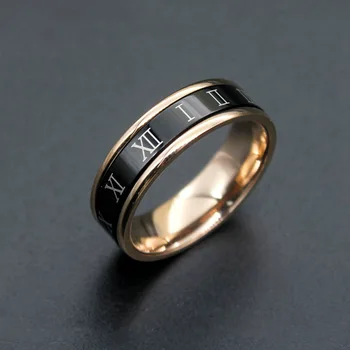 Moda barbati Rotativ cifre Romane inel bijuterii inele de oțel inoxidabil pentru omul clasic de crăciun cadouri de dimensiune 6 7 8 9 10 11
