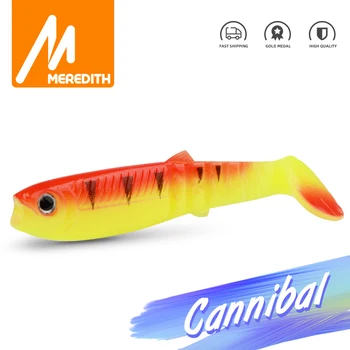 MEREDITH Canibal perfect 3D Moale Momeală de Pescuit 80mm 100mm 125mm Silicon plastic Swimbait Shad Crankbait Utiliza Pentru Instalatii de Pescuit