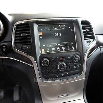 Pentru Jeep Grand Cherokee 2011-2018 ABS Fibră de Carbon/crom Auto Interior Consola centrala Navigator GPS acoperă Tapiterie Auto accesorii 1
