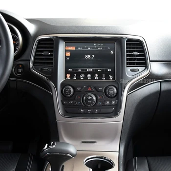Pentru Jeep Grand Cherokee 2011-2018 ABS Fibră de Carbon/crom Auto Interior Consola centrala Navigator GPS acoperă Tapiterie Auto accesorii 1