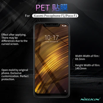 Pocophone F1 Ecran Protector Nillkin Clear / Matte Moale Folie de Plastic pentru Xiaomi Pocophone F1