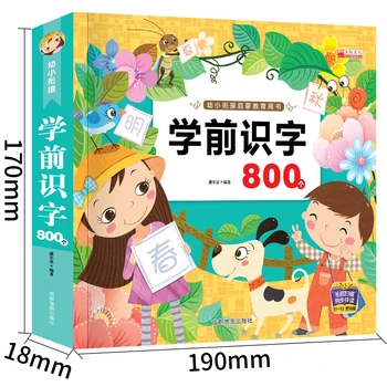 272 Pagini de Alfabetizare Daquan 800 de Cuvinte Copil 2-9ani Vechi Educație Timpurie a Copiilor Chinezi Cărți Extracurriculare Puzzle