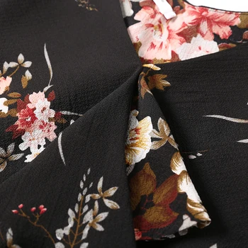 Amtivaya Primăvară-Vară 2020 Femei Maxi Rochie V-Neck Short Sleeve Floral Rochie Lunga Boem Plus Dimensiune Talie Elastic Elegant Nou