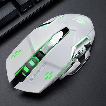 Nou de 2.4 GHz Wireless Mouse-ul Reîncărcabilă Tăcut USB Optic Ergonomic Jocuri Mini Soareci Pentru PC si Laptop