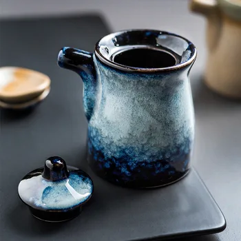 Stil Japonez Cuptor Ceramice Glazurate Aromă Oală Aromă De Oțet Oală Aromă De Ulei Sos De Recipient Retro Cu Mâner Spice Borcan