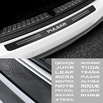 Auto Bara Spate Protector Autocolant Fibra de Carbon Coada Portbagaj Decal pentru Nissan Nismo Tiida Teana Juke, X-trail, Qashqai Frunze Micra etc