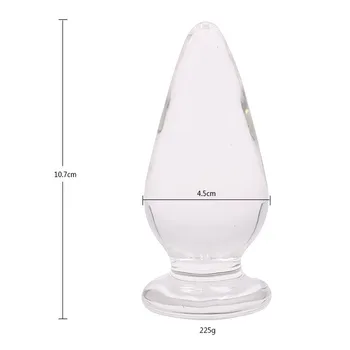 7pcs/set Cristal de Sticlă Netedă Anal Plug Stimularea punctului G Masaj Anal Dilatator Cuplurile Pot Curea Pe Buttplug Sex Instrument De Vânzare
