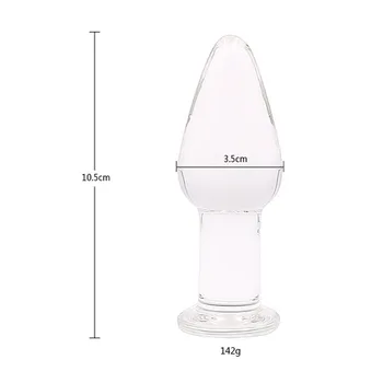 7pcs/set Cristal de Sticlă Netedă Anal Plug Stimularea punctului G Masaj Anal Dilatator Cuplurile Pot Curea Pe Buttplug Sex Instrument De Vânzare