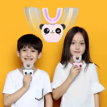 360 de Grade Buze Îngrijire Copii Automată Sonic Periuta de dinti Electrica U în Formă de Cap cu Muzica pentru Copii de Încărcare USB Dinte Albi