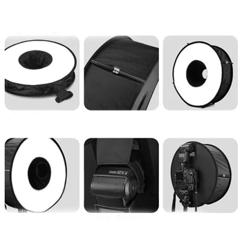 Gosear 45cm Pliante Rotunde Ring Flash Speedlite Softbox Difuzor, Reflector Pentru Canon Nikon Godox Macro Trage Fotografia de Portret