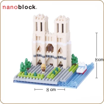 Nanoblock Catedrala Notre Dame Franța Paris Blocuri NBH-093 obiective Turistice Pentru a Vedea 400buc