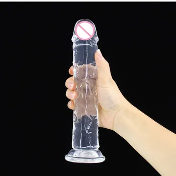 Moale Jelly Vibrator Realist Penis ventuza Puternica Pula Anal, Dop de Fund Erotic Jucărie pentru Adulți G-spot Orgasm Jucarii Sexuale pentru Femei