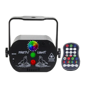 Mini RGB Lumina Disco DJ LED Laser Etapă Proiector Roșu Albastru Verde Lampa USB Reîncărcabilă Nunta Petrecere DJ Lampa