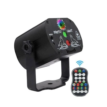 Mini RGB Lumina Disco DJ LED Laser Etapă Proiector Roșu Albastru Verde Lampa USB Reîncărcabilă Nunta Petrecere DJ Lampa