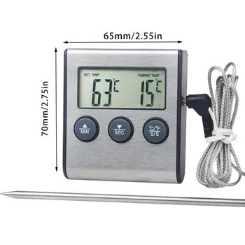 Tp700 Digital de la Distanță fără Fir de Alimentare de Bucătărie, Cuptor Termometru Sondă Pentru BARBECUE Cuptor Carne Timer Temperatura Setată Manual