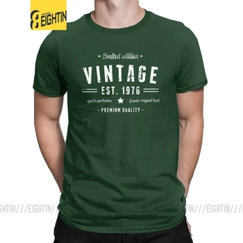 Bărbați Vintage Retro Ziua T-Shirt-A Aniversare De Nastere Tricouri În Ediție Limitată 1976 Vintage Cu Mâneci Scurte Tee Topuri Din Bumbac Pur