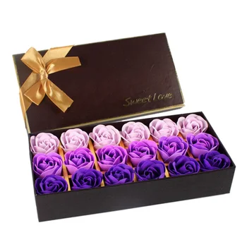 18Pcs de Simulare a Crescut Săpun de Flori cu o Cutie-Cadou de Ziua Îndrăgostiților, Ziua de nastere Cadouri de Nunta Femei Fată de Baie Facial Soap Flori