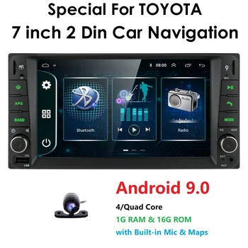 OSSURET Android 9.0 Universal Auto Navigatie GPS Radio Pentru Toyota Camry Alphard Echo Rush Transmisiile Auris Celica Yaris FM HĂRȚI