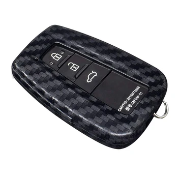 Masina Smart Key Capacul de la Distanță Cheie Capac din Fibra de Carbon Textura de acces fără cheie Fob Suport pentru toyota Camry Prius C-Hr (2017 - 2019) Corolla H