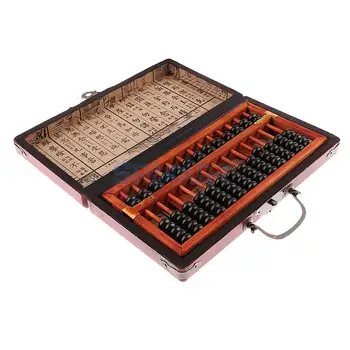 13 Rânduri de Epocă Chineză Șirag de mărgele de Lemn Aritmetică Abac cu Cutie Clasic Vechi Calculator de Numărare Colecție Cadou Jucărie pentru Copii