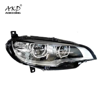 AKD Styling Auto Lampă de Cap pentru X6 E71 Faruri 2007-2013 X5 E70 Faruri Angel Eye cu LED DRL Semnal Lampă Hid Accesorii Auto