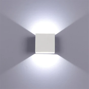 6W Lampa de Perete Camera de zi LED corp de Iluminat Culoar Tranșee de Perete Dormitor LED Lumini de Perete de Culoare Alb/Negru