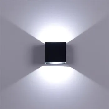 6W Lampa de Perete Camera de zi LED corp de Iluminat Culoar Tranșee de Perete Dormitor LED Lumini de Perete de Culoare Alb/Negru