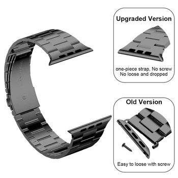 Upgrade Trupe de Metal pentru Apple Watch 5 44mm Bandă din Oțel Inoxidabil de Afaceri de Înlocuire Brățară de Link-ul iWatch 4 40mm Curea de mână