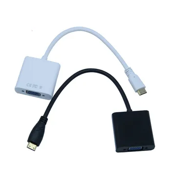 Cablu Mini HDMI to VGA Converter Cablu de sex Masculin La Feminin 1080P de Înaltă Calitate Mini HDMI Adaptor Video Pentru PC, TV Box Proiector