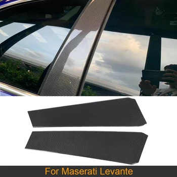 Ușa De La Mașină Coloana Decor Pentru Maserati Levante 2016-2020 Masina Ușă Laterală B C Pilon Decor Ornamental Stick Pe Fibra De Carbon