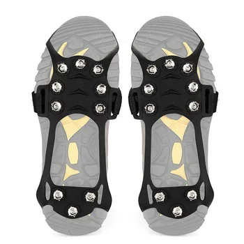 Nou-1 Pereche Anti-Alunecare 10 Dinti de Gheata Crampoane de Tracțiune Țăruș pentru Pantofi Cizme în aer liber, Drumeții, Alpinism