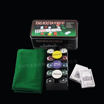 200pcs Joc de Poker Chips-uri cu față de Masă, Box Portabil Jucărie Ușor de Cazino cu Chips-uri de Distractie pentru Adulti Distractiv
