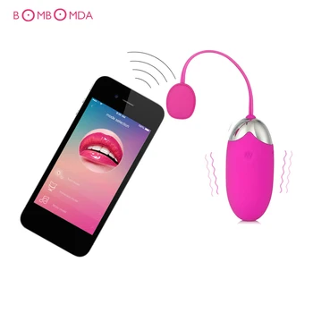 Bluetooth USB Baterii fără Fir Control de la Distanță App Sari Ou Vibratoare de Silicon Vibrator Ou Vibratoare Jucarii Sexuale pentru Femei A3