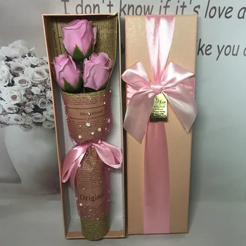 Rose Săpun Buchet de Flori, o Cutie-Cadou Cadouri Pentru Ziua Mamei, Ziua Îndrăgostiților, Ziua de Anul Nou Nunta Decorion