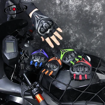 SUOMY Mănuși de Motociclete Bărbați Ecran Tactil de Motocross Mănușă Motocicleta Deget și Jumătate de Curse de Ciclism Sport Motocicleta Guantes Luvas
