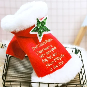 Câine Haină de Costum de Crăciun Teddy Cat Haine de Iarna Câine Mantie Haină de Lână Cald Haine pentru Caini XS S M L XL