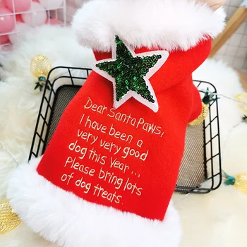Câine Haină de Costum de Crăciun Teddy Cat Haine de Iarna Câine Mantie Haină de Lână Cald Haine pentru Caini XS S M L XL