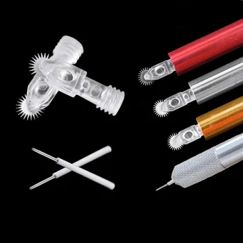 Manual Pen Kituri cu Role Ace Pin Runda de Lame de Ceață Spranceana Machiaj Permanent Microblading Set Dual Cap Arma Instrumente de Frumusete