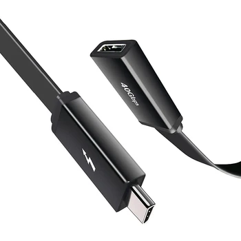 Cablu de extensie 40Gbps sau C USB de sex Masculin la Feminin Cablu 15cm,Suport de Sincronizare a Datelor 100W Încărcare, Compatibil USB 3.1 Gen1 și 2
