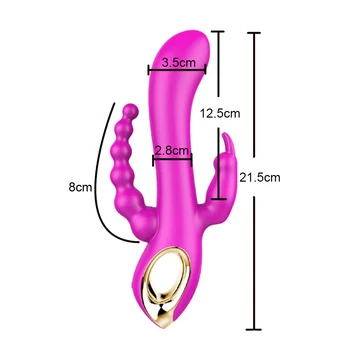 3 În 1 Vibrator Rabbit Vibrator rezistent la apa USB Magnetic Reîncărcabilă Analsex pasarici rase Vibratoare Jucarii Sexuale pentru Femei Cupluri Sex-Shop