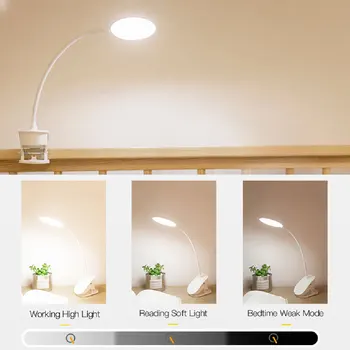 Flexo Atinge Clip Lampa de Masa Led Lampa de Birou Lămpile de Studiu Lupa Gooseneck Desktop usb Masă Lumină Baterie Reîncărcabilă